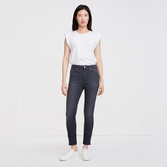 7 For All Mankind Denim - 7 For All Mankind High Waist Ankle Skinny Jeans Stretch Washed Black $189 NWT 26